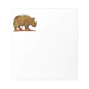 Vintage Rhino Durer's Rhinoceros Antique Notepad