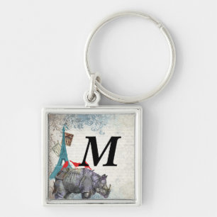 Vintage rhino keychain