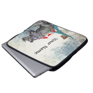 Vintage rhino laptop sleeve