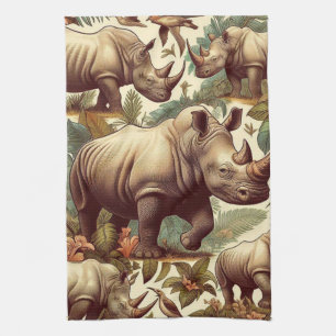 Vintage Rhino Seamless Kitchen Towel
