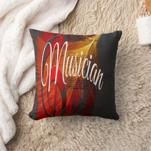 Vintage Rhythm of the Music Throw Pillow