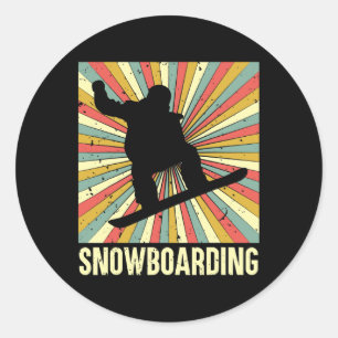 Vintage Ride Snowboard  Classic Round Sticker