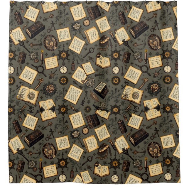 Vintage rideau de douche Academia (Devant)