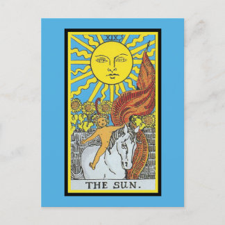 Vintage Rider Waite The Sun Tarot Card Design