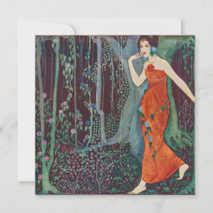 Vintage Rie Cramer Illustration Thank You Card