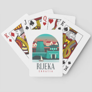 VIntage Rijeka Croatia Adria Coast Playing Cards