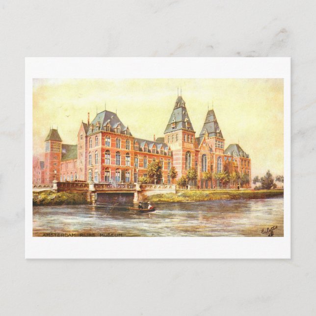 Vintage Rijksmuseum, Amsterdam Postcard (Front)