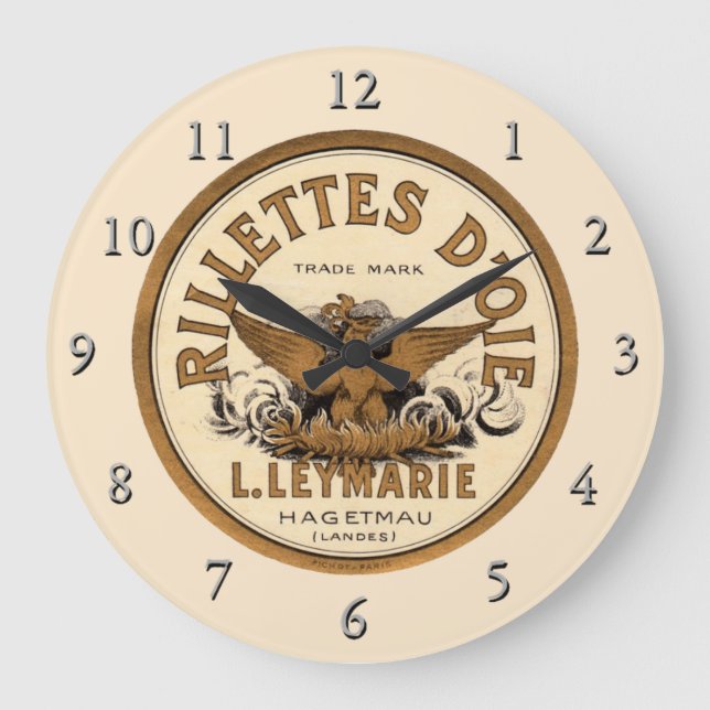 Vintage Rillettes D’Oie Advertisement Large Clock (Front)