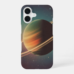 Vintage Ringed Planet iPhone 16 Case