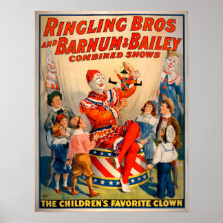 Vintage Ringling Brothers Combined Shows Poster