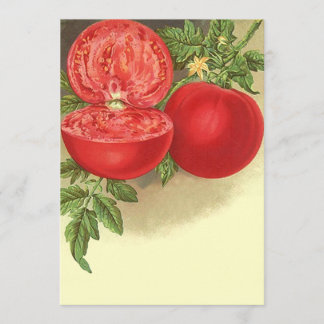 Vintage Ripe Tomato Farmers Invitation au marché t