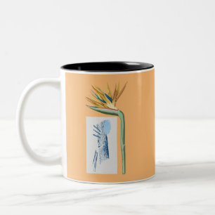 Vintage Risograph Art Two-Tone Coffee Mug