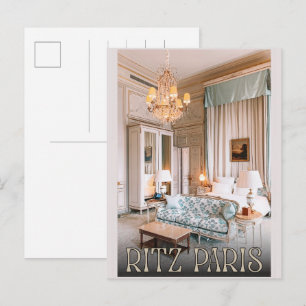 Vintage Ritz Paris 5Star luxury hotel france gifts Postcard