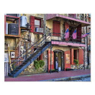 Vintage River Street Savannah Georgia Photo de voy