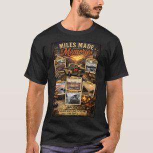 Vintage Road Trip Adventure Memory Photos for Dad T-Shirt