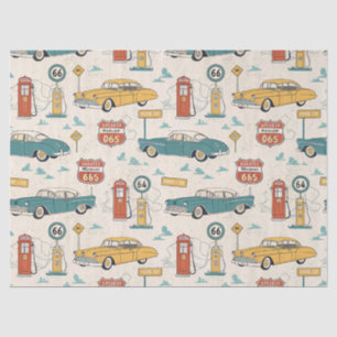Vintage Road Trip Pattern (1) Tissue Paper