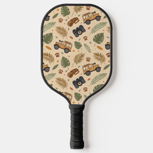 Vintage Road Trip Pattern (3) Pickleball Paddle (Front)
