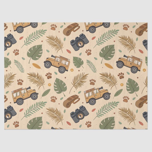 Vintage Road Trip Pattern (3) Tissue Paper (Front)