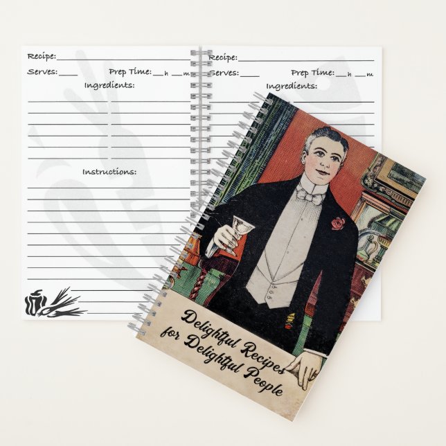 Vintage Roaring 20s Recipe Notebook (Inside)