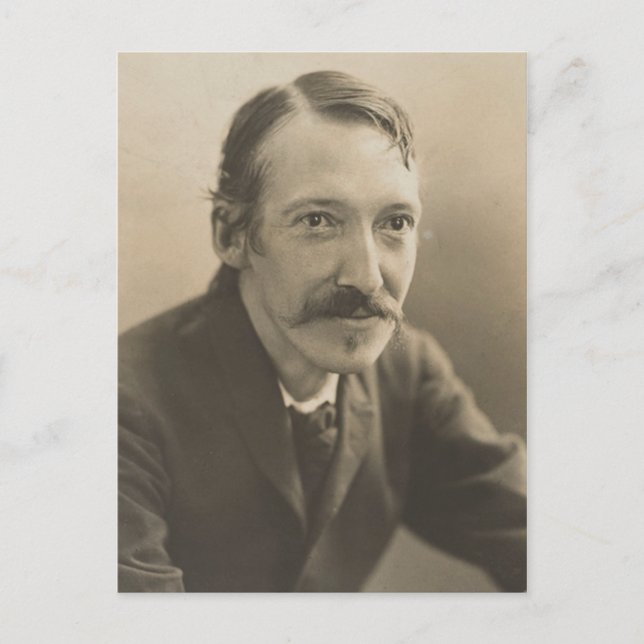Vintage Robert Louis Stevenson Photo Portrait Postcard (Front)