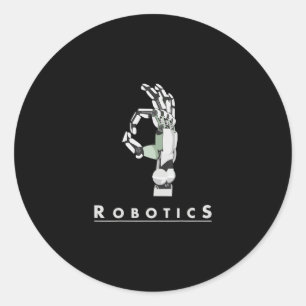 Vintage Robotics Hand Robotic Lover Funny Gift Classic Round Sticker