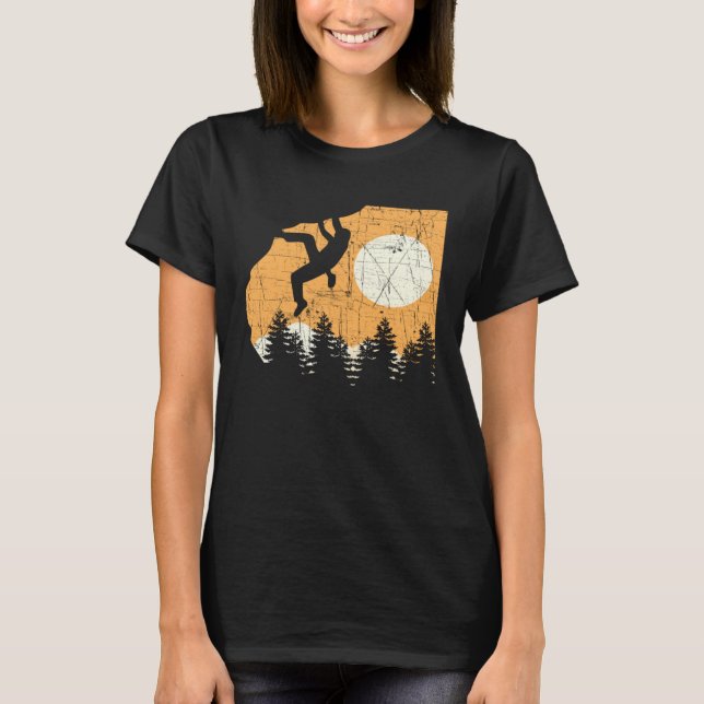 Vintage Rock Climbing Adrenaline Junkie T-Shirt (Front)