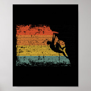 Vintage Rock Climbing Bouldering Poster