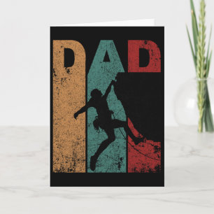 Vintage Rock Climbing Dad Silhouette Father's Day Card