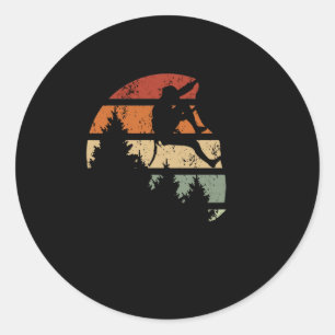 Vintage rock climbing retro bouldering hall climb classic round sticker