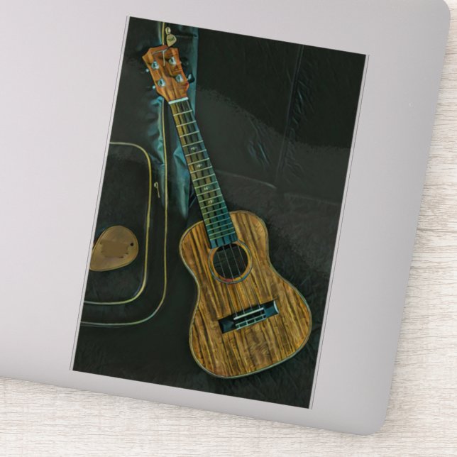 vintage rock guitar player artwork (Detail)