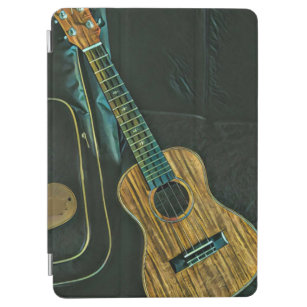 vintage rock guitar player artwork iPad air cover