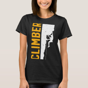 Vintage rock wall gym climbing - outdoor mountain T-Shirt