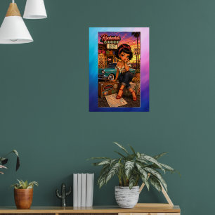 Vintage Rockachibi Penelope Dawn Poster