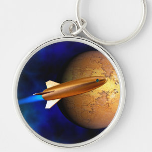 vintage rocket keychain