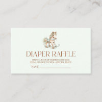 Vintage Rocking Horse Baby Shower Diaper Raffle