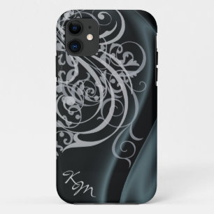 Vintage Rococo Black Silk Barely There Case
