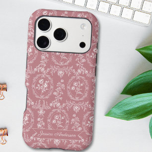 Vintage Rococo Flowers Floral Personalized Name