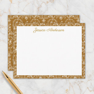 Vintage Rococo Flowers Floral Personalized Name Card