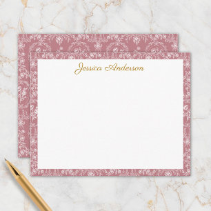 Vintage Rococo Flowers Floral Personalized Name Card