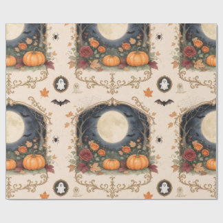Vintage Rococo Halloween Wrapping Paper
