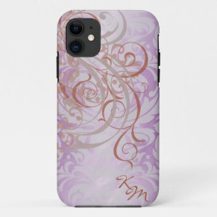 Vintage Rococo Orange Monogram Barely There Case