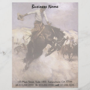 Vintage Rodeo Cowboy, Breezy Riding by WHD Koerner Letterhead