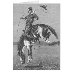 Vintage Rodeo Cowboys, Bucking Bronco by Remington