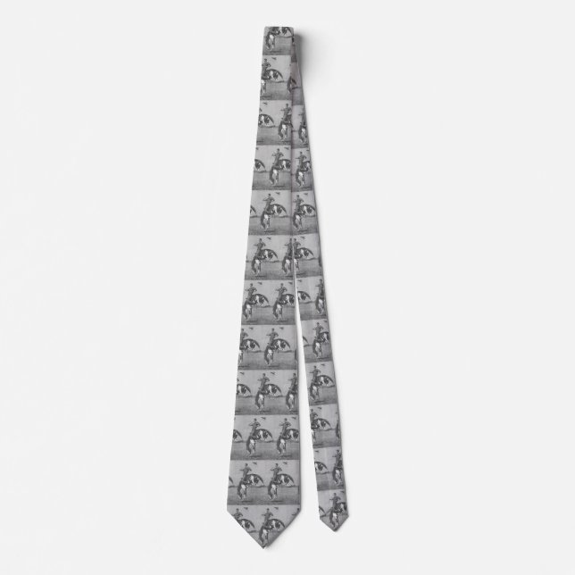 Vintage Rodeo Cowboys, Bucking Bronco by Remington Tie (Front)