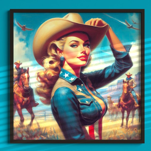 Vintage Rodeo Pin-up Poster (Creator Uploaded)