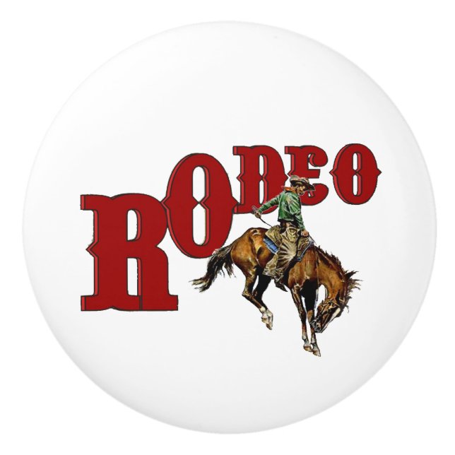 Vintage Rodeo Rider Drawer Pull  (Front)