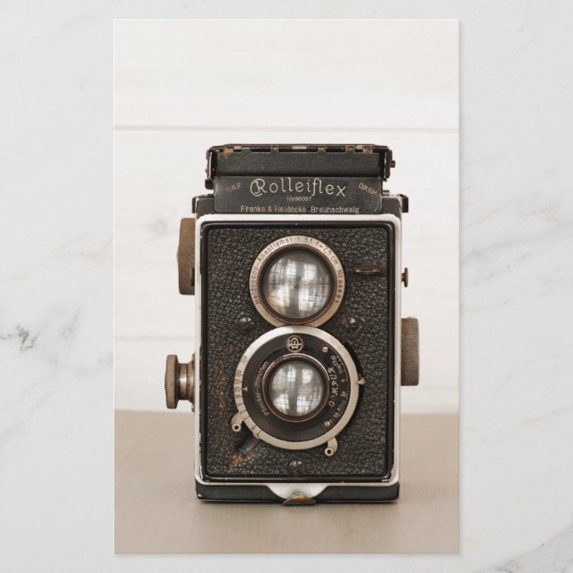 Vintage Rolleiflex Twin lens camera Stationery (Front)