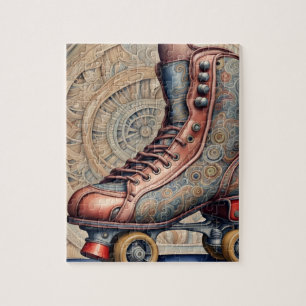Vintage Roller skates art. Jigsaw Puzzle