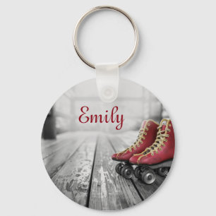 Vintage roller skates keychain
