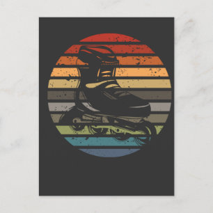 Vintage Rollerblades Skater Sport Inline Skating Postcard